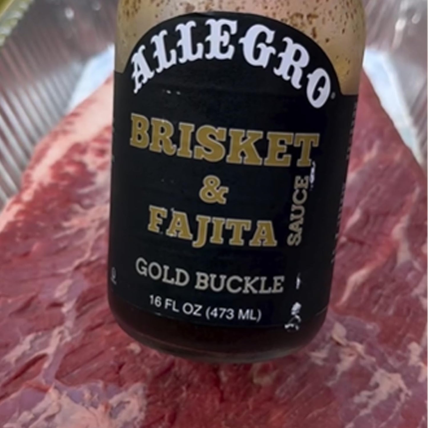 ALLEGRO - The Marinate Everything Marinades - Gold Buckle Brisket & Fajita Sauce - 16 oz, Pack of 4