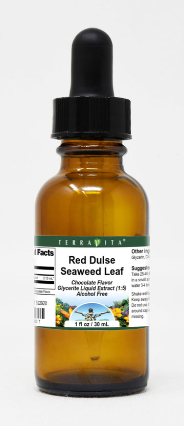 Red Dulse Seaweed Leaf Glycerite Liquid Extract (1:5) - Chocolate Flavored (1 oz, ZIN: 522920)