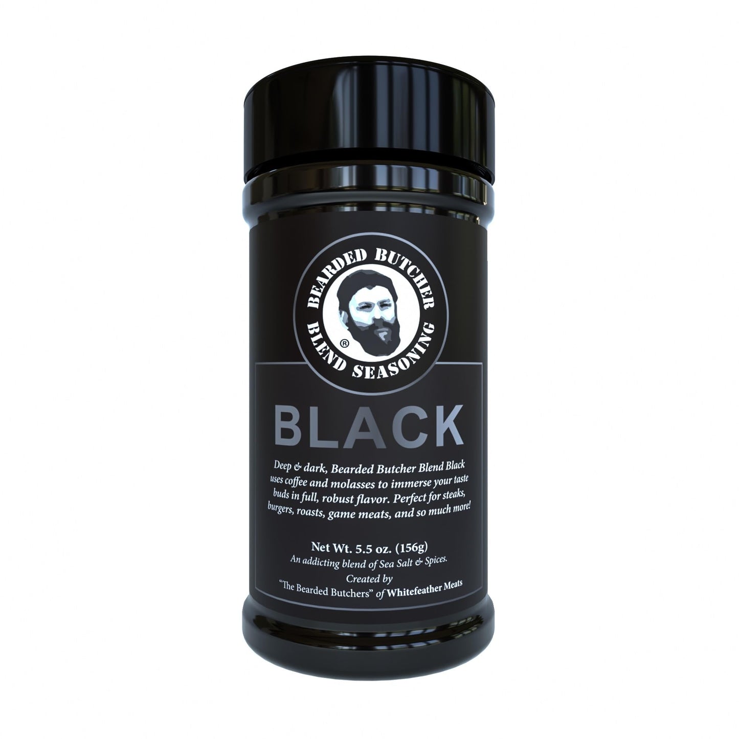 Bearded Butcher Black Blend Seasoning, Delicious Flavor, Versatile, Low Calorie, No Msg