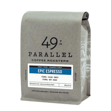 49Th Parallel Coffee Roasters - Epic Espresso Whole Beans - Gourmet Light Roast Coffee, 12Oz
