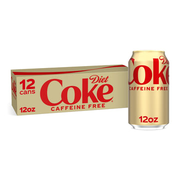 Diet Coke Caffeine Free Soda, 12 fl oz, 12 Pack, Caramel, Model 049000029345