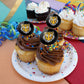 GRAPHICS & MORE Cupcake Picks Set of 6, Acrylic, DePauw University, One Size, Model CUPCAKE.ROUND.CLCDPW.Z008466