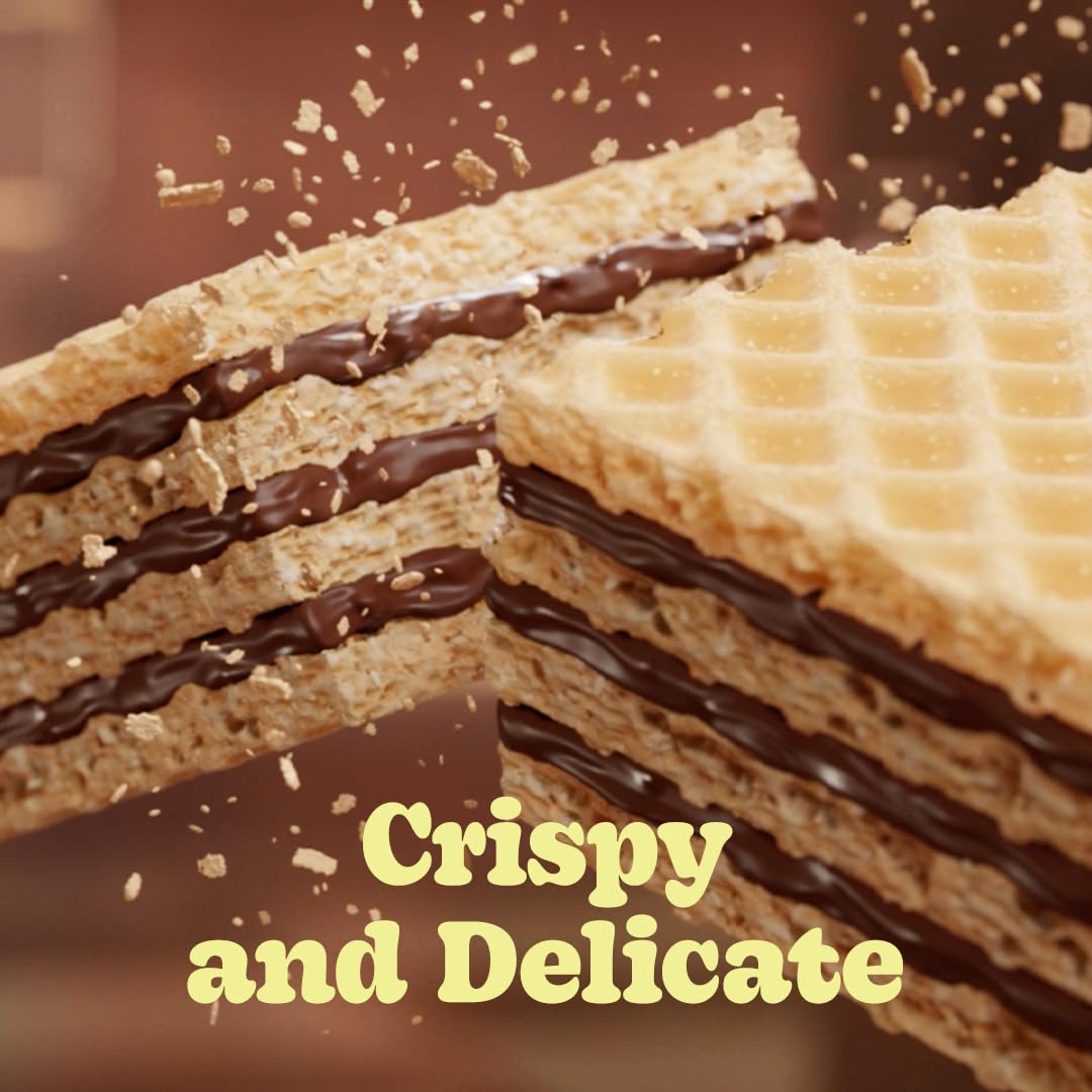 Bauducco Chocolate Wafer Cookies - Sugar Free Delicious & Crispy Wafers with 3 Delicious, Indulgent Decadent Layers of Chocolate
