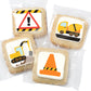 Construction Theme Cookies Individually Wrapped 24 Pack | Bulldozer Excavator Digging Vehicles | Birthday Baby Shower