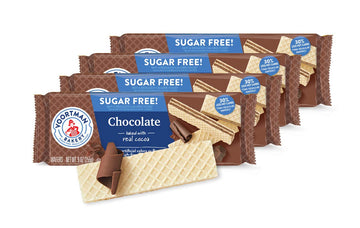 Voortman, Sugar Free, Chocolate Wafers, 9oz Bag (Pack of 4)