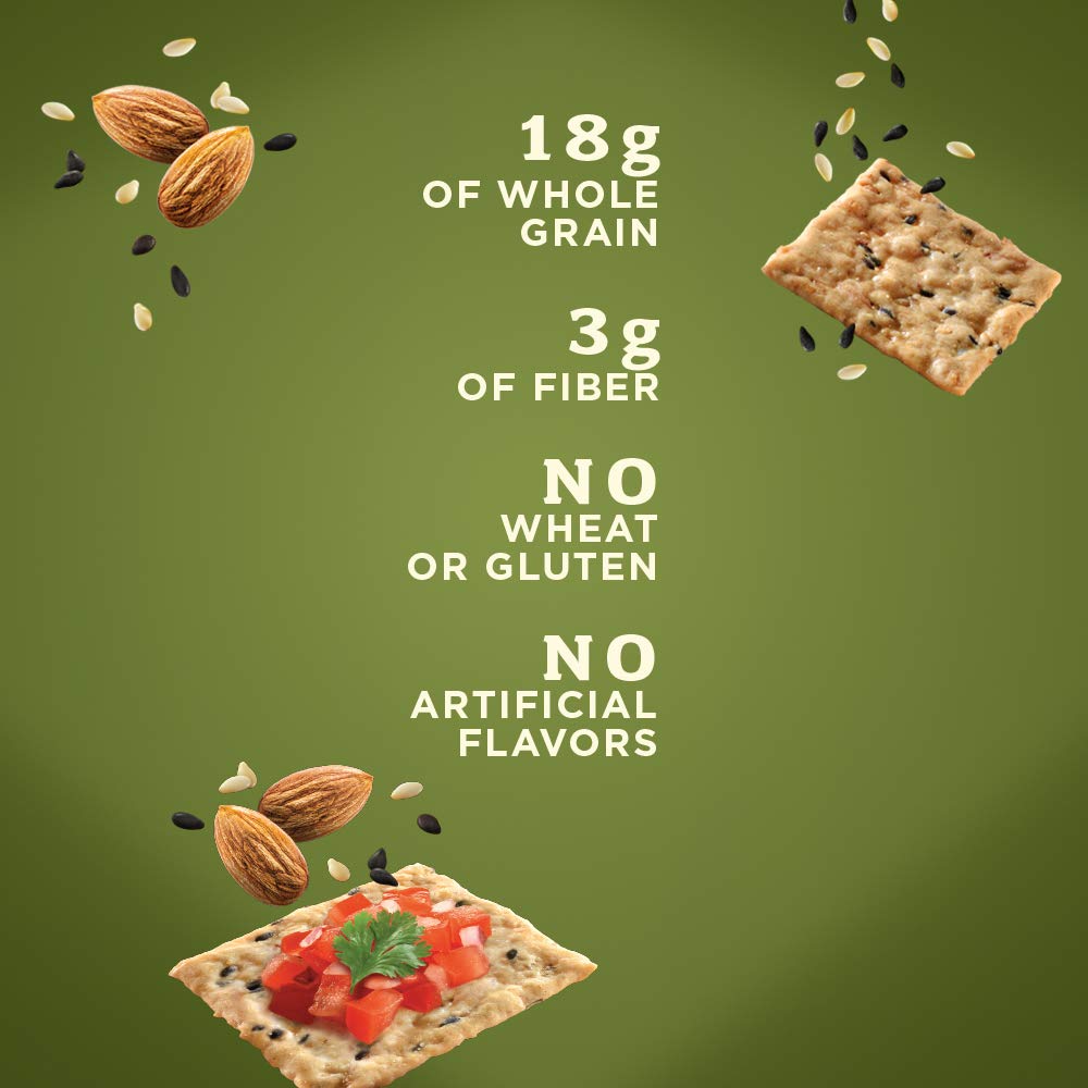 Blue Diamond Almonds Artisan Nut Thins Cracker Crisps, Sesame Seeds, 4.25 Ounce (Pack of 12)