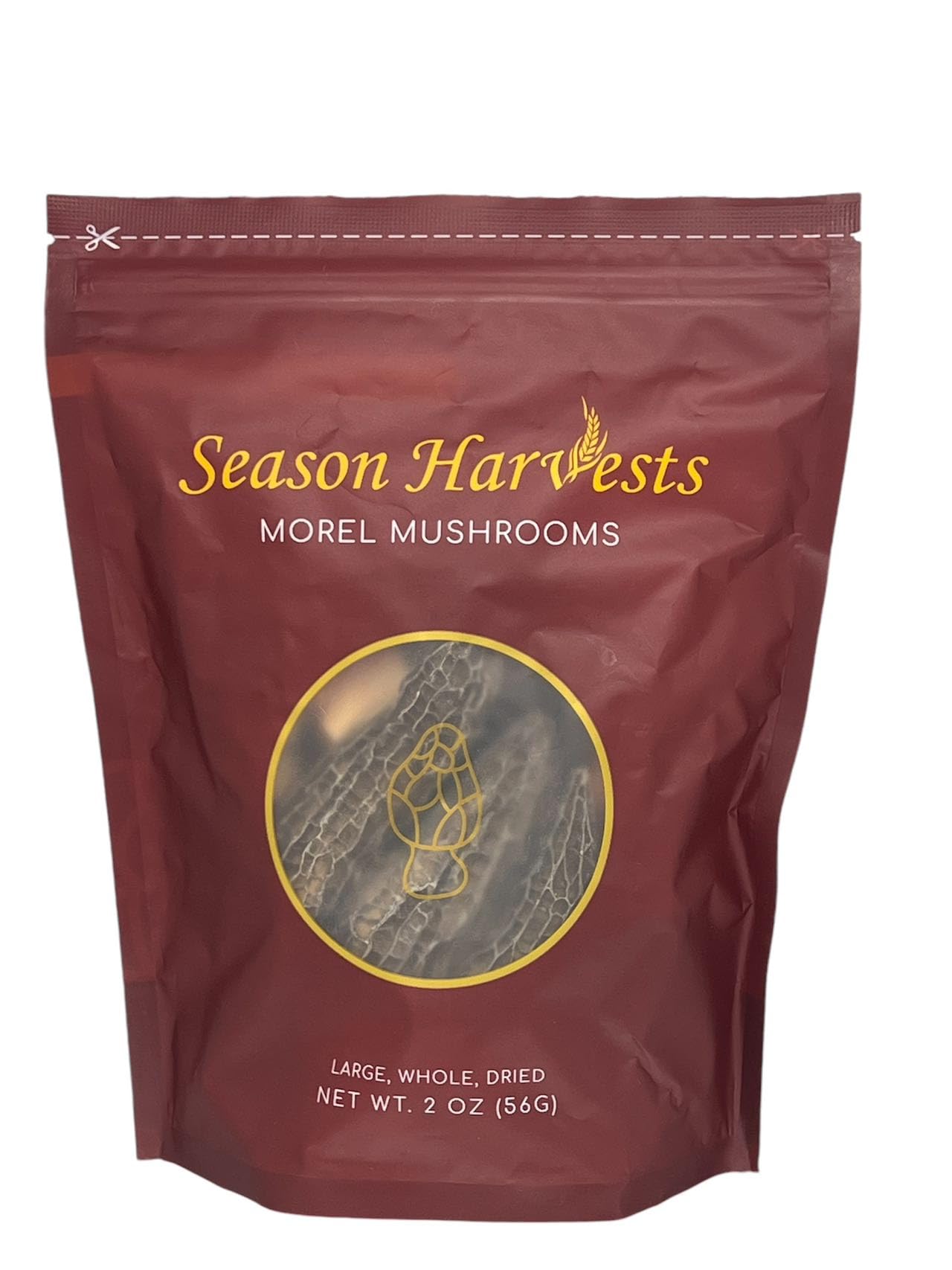 Season Harvests Dried Morel Mushrooms – Premium Gourmet Morels – 2oz – Vegan & Nutrient-Dense for Sauces and Stews