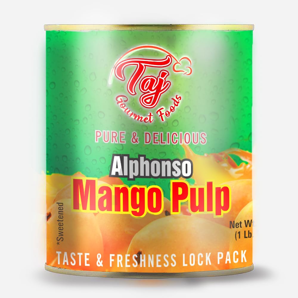 TAJ Alphonso Mango Pulp Puree | Great for Lassi Shake | 30-Ounce (850g)