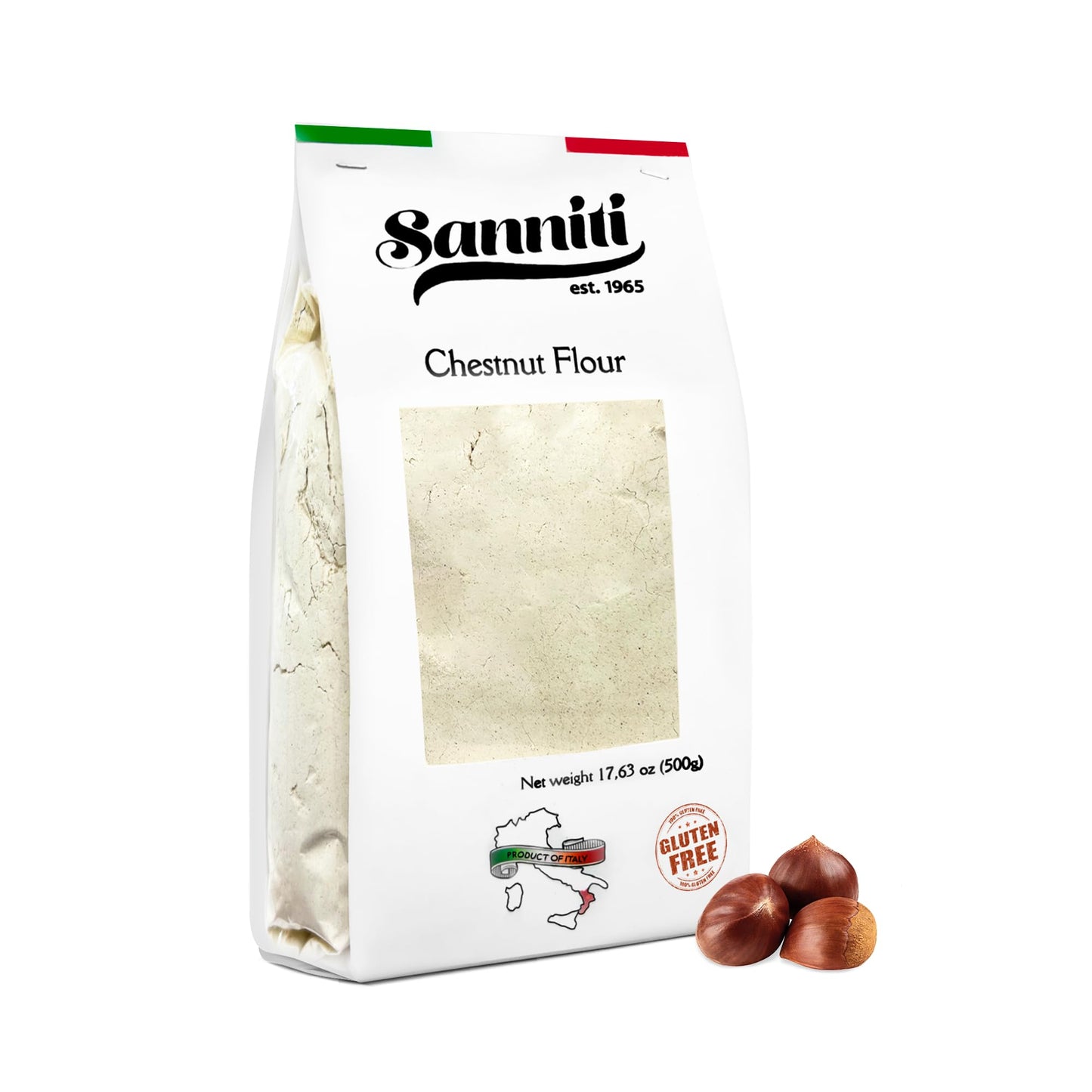 Sanniti Italian Gluten Free Chestnut Flour, 500 Grams