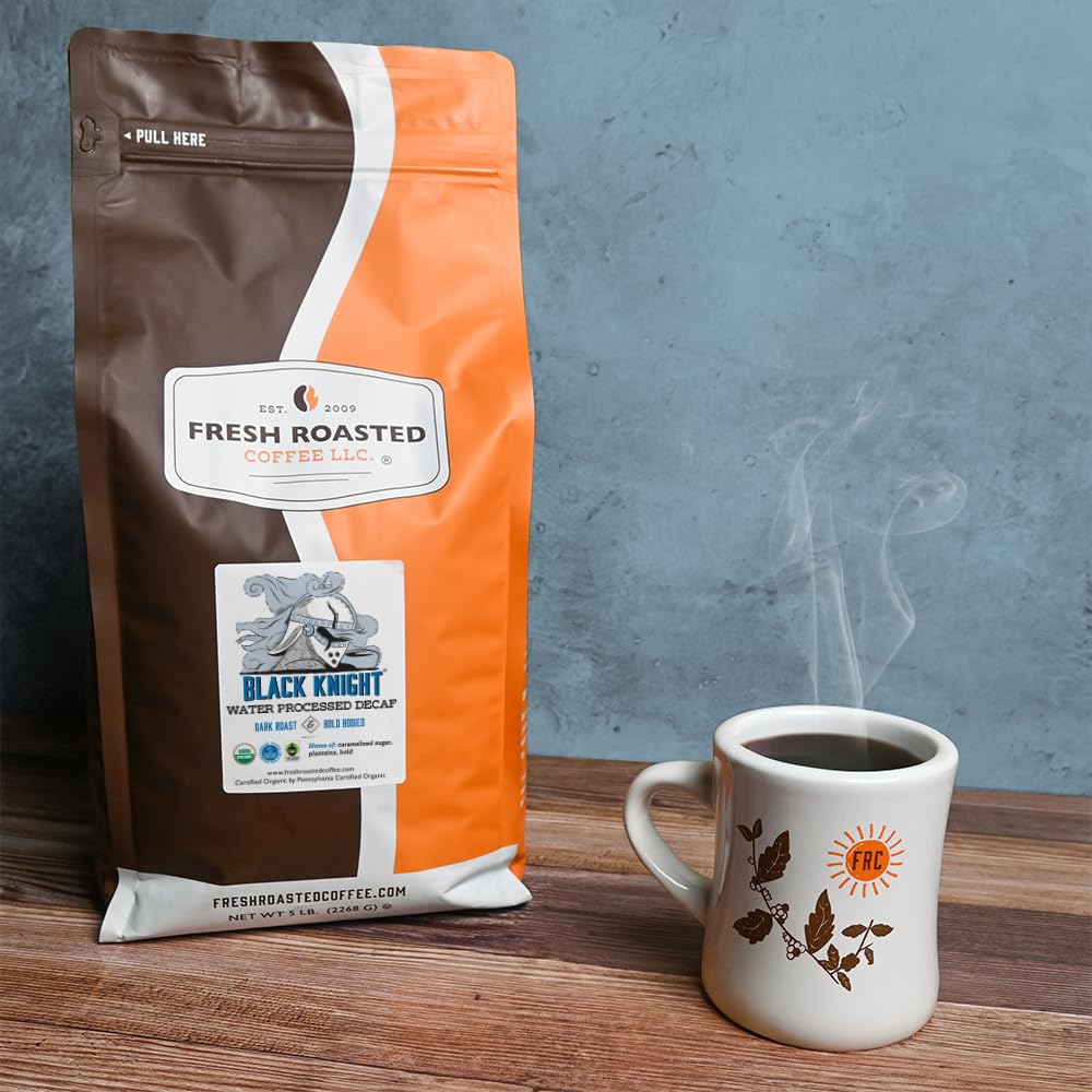 Fresh Roasted Coffee Dark Roast Whole Bean, Fair Trade Organic, 80 oz (5 lb), Kosher, Model FRC742_AF