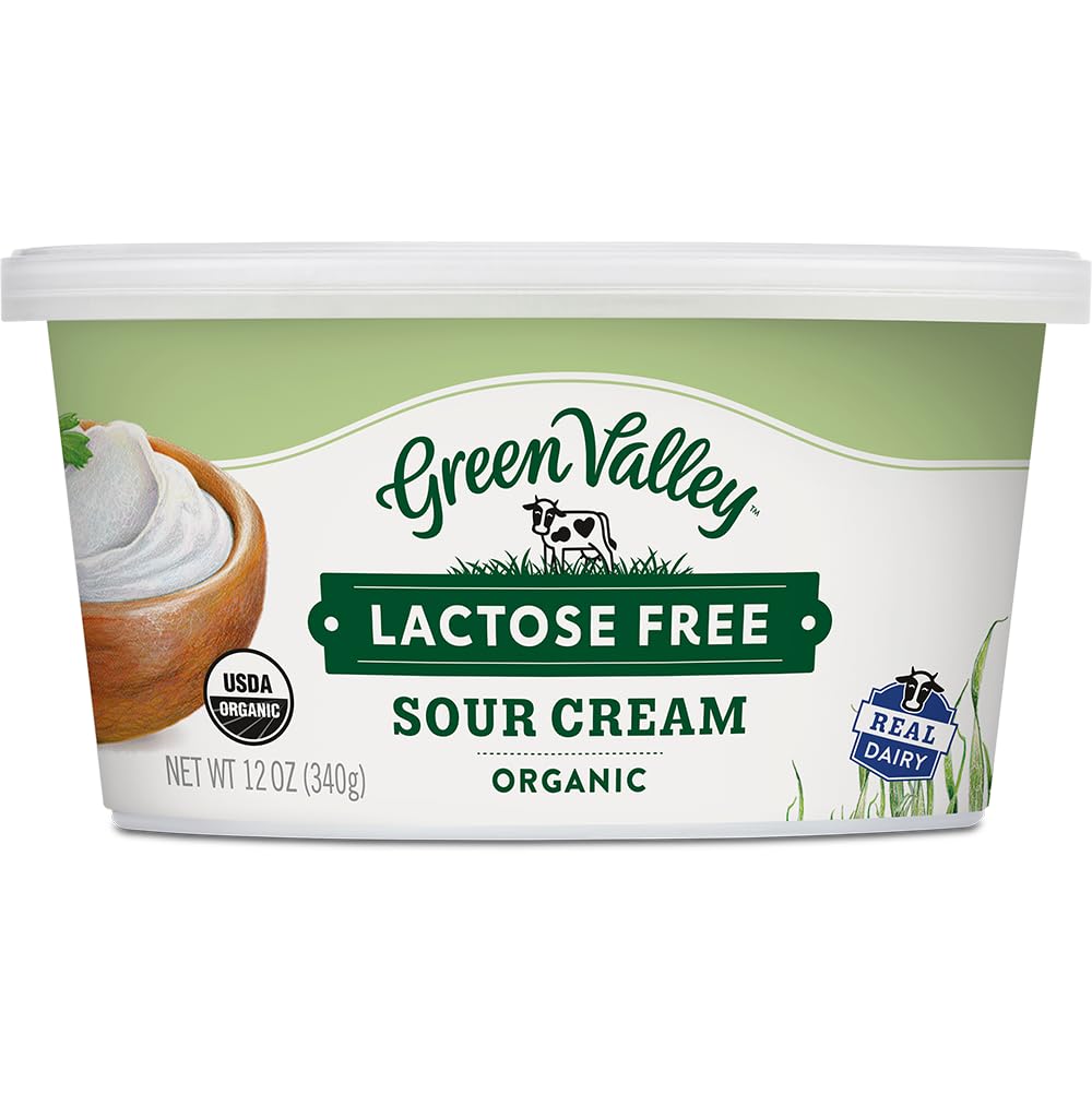 Green Valley Lactose Free Organic Sour Cream, 12 Ounce tub