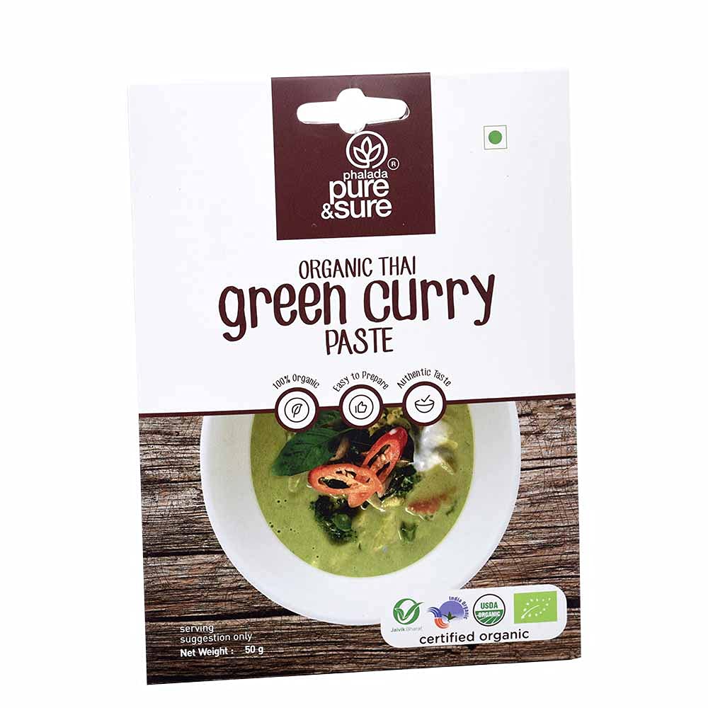 Pure & Sure Organic Green Thai Curry Paste | Natural Curry Paste, Thai Kitchen Ingredients | Ready To Cook Food Products, No Pre