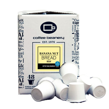 Coffee Beanery Banana Nut Bread Decaf Coffee Pods, Medium Roast, 192 Count, Bulk Packaging