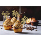24 Pcs Gold Glitter 50Th Birthday Cupcake Toppers For 50Th Birthday Celebrating Party Decorations
