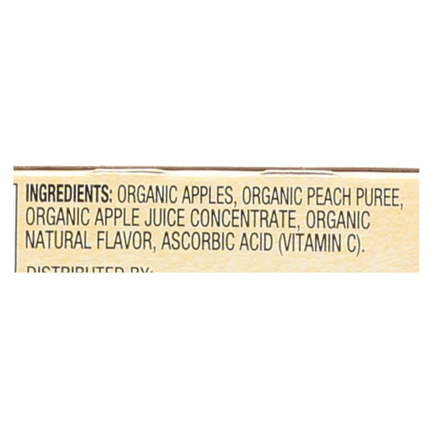 Organic Apple Sauce; Peach