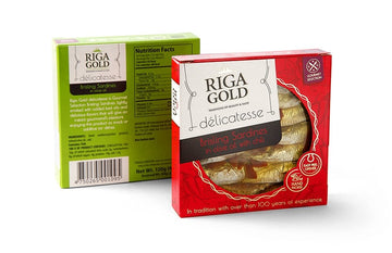 RIGA GOLD Brisling Sardines in Olive Oil - 120g (Pack of 2)