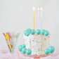 ZHUOWEISM 24 PCS Foam Ball Cupcake Toppers, Lake Blue, DIY Mini Balloon Cake Decorations for Baby Showers, Birthdays, Weddings