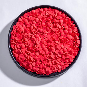 NIPEOR Red Heart Sprinkles, Jumbo Heart-Shaped Sprinkles for Cake Decorating, 100g / 3.53oz Edible Valentines Day Candy Sprinkle