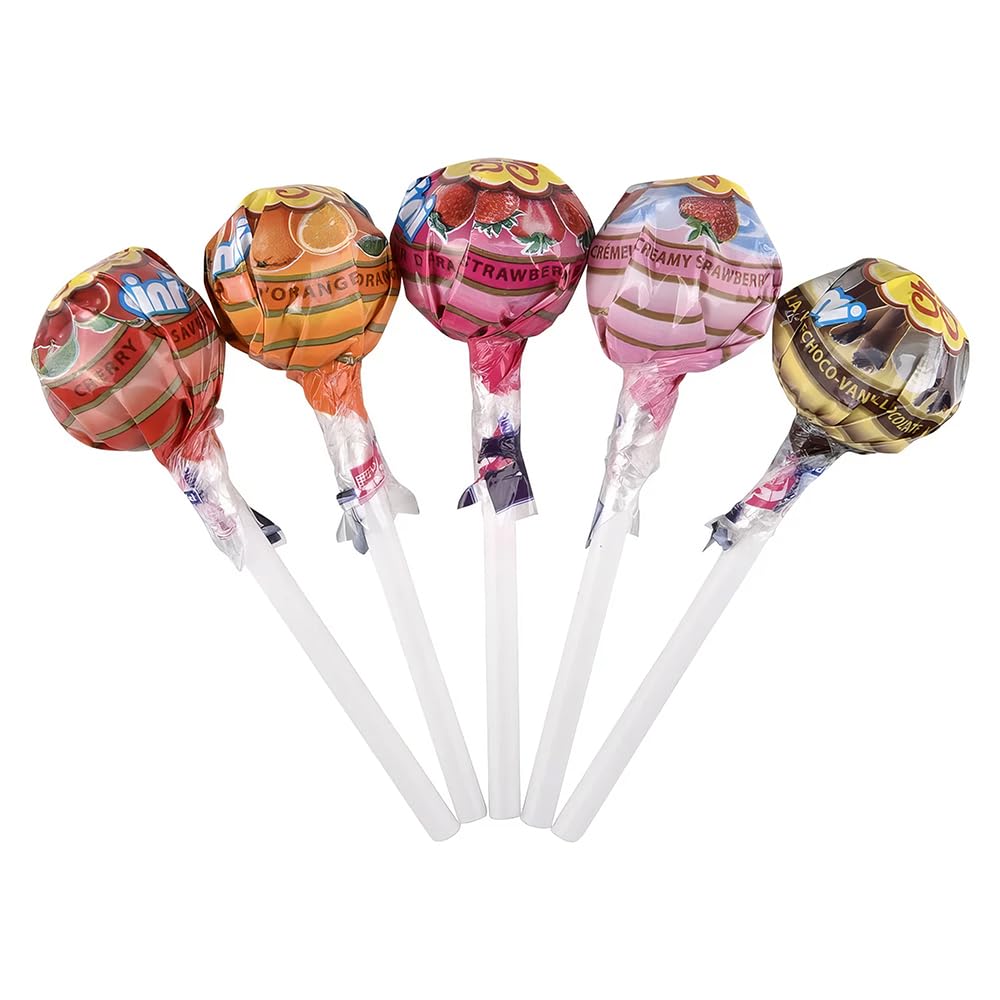 Chupa Chups Mini Lollipop Assortment, 5 Flavors, Individually Wrapped Candy For Kids, 50.8 Oz Bag (240 Suckers)