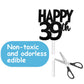 18Pcs Black Glitter Happy 39Th Dessert Cupcake Topper Pick For Funny Legend Since 1986 Theme Decor Supplies Men Women Happy 39 B