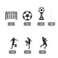 PEUTIER 24pcs Soccer Cupcake Toppers Glitter Soccer Ball Picks for Birthday Party - Black - Model 20012 - Paper