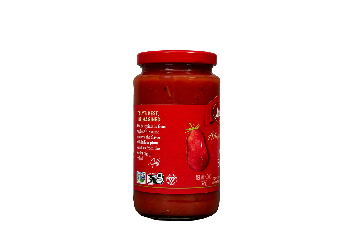 Mezzetta Pizza Sauce 14 Ounce Jar - Traditional Italian Style With Tomatoes, Extra Virgin Olive Oil & Garlic - Gourmet - Authent