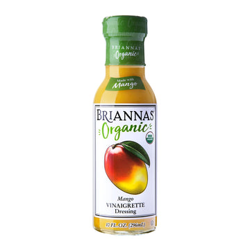 Briannas - Organic Mango Vinaigrette Dressing - Certified Organic & Kosher Salad Dressing Made With Premium Ingredients - 10 Oz. Bottle