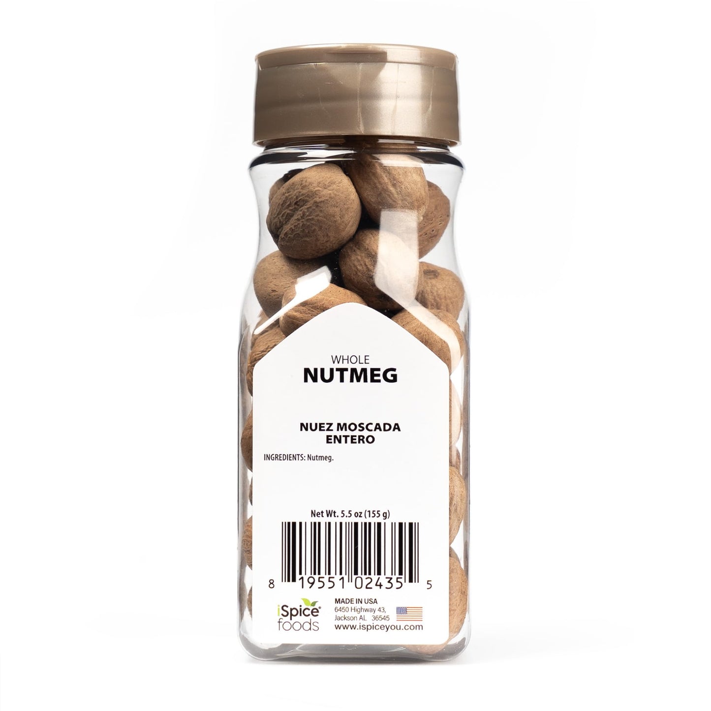 Ispice Premium Nutmeg, Whole Nutmeg Is Gluten Free And Non-Gmo, 100% Natural, Nutmeg Whole Is Used In Coffee, Tea, Hot Chocolate