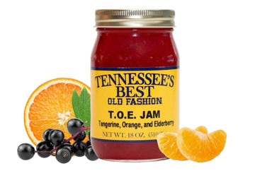 Tennessee's Best Old Fashioned Tangerine, Orange and Elderberry Jam | Handcrafted With Simple Ingredients | Small Batch Made | 1