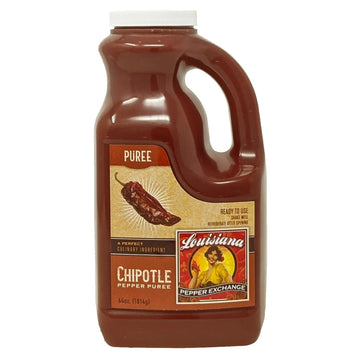 Louisiana Pepper Exchange Chipotle Pepper Puree, Fresh Replacement, 64 Ounces, Ideal for Tex-Mex, BBQ, Catering, and Big Parties