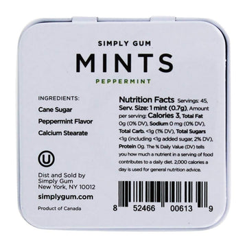 Simply Gum - Mints - Peppermint - Case Of 6 - 30 Count66