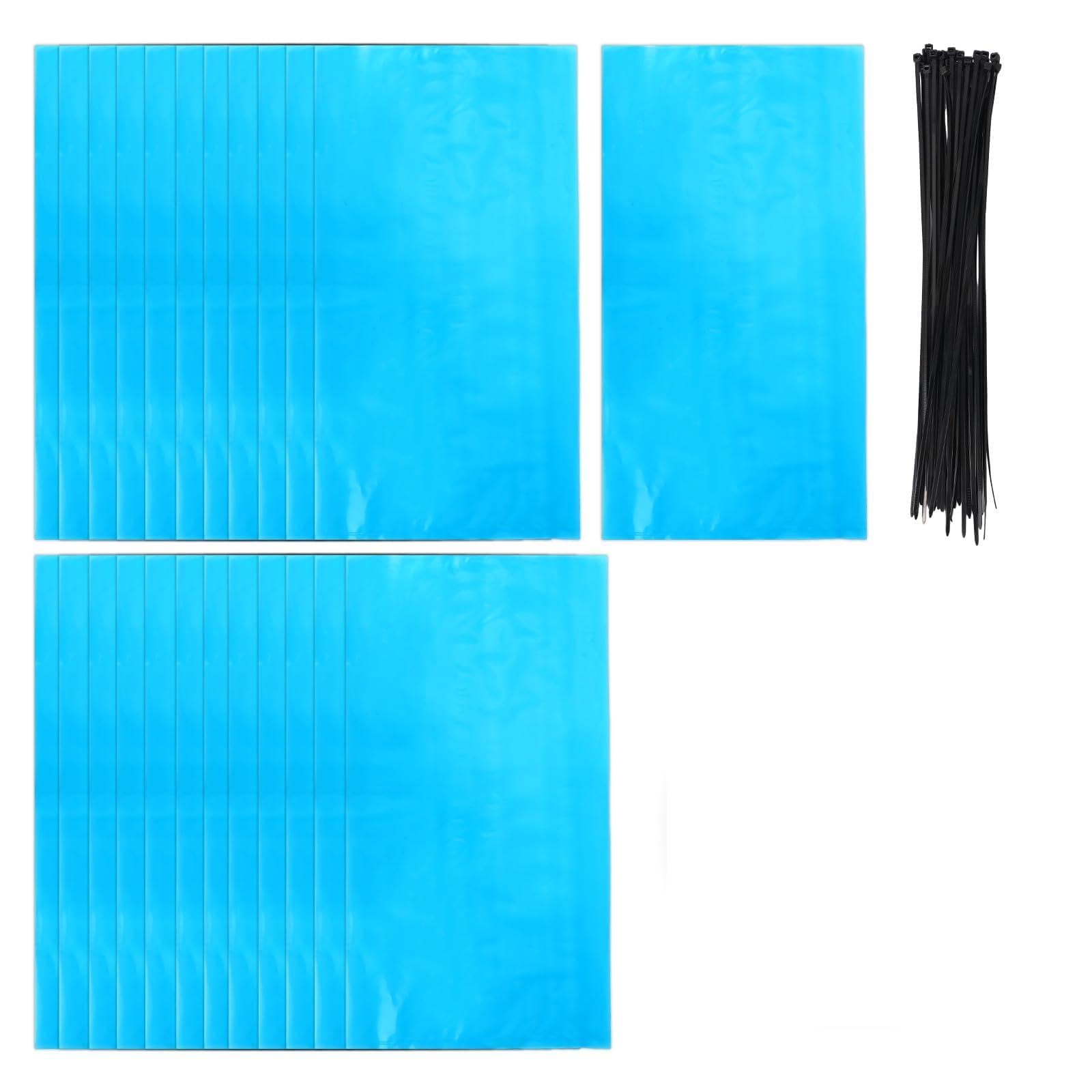 20pcs Maple Sap Collection Bags with 40 Cable Ties, Syrup Tapping Bags Kit, Tree Tap Tubing Container Supplies for Beginners & E