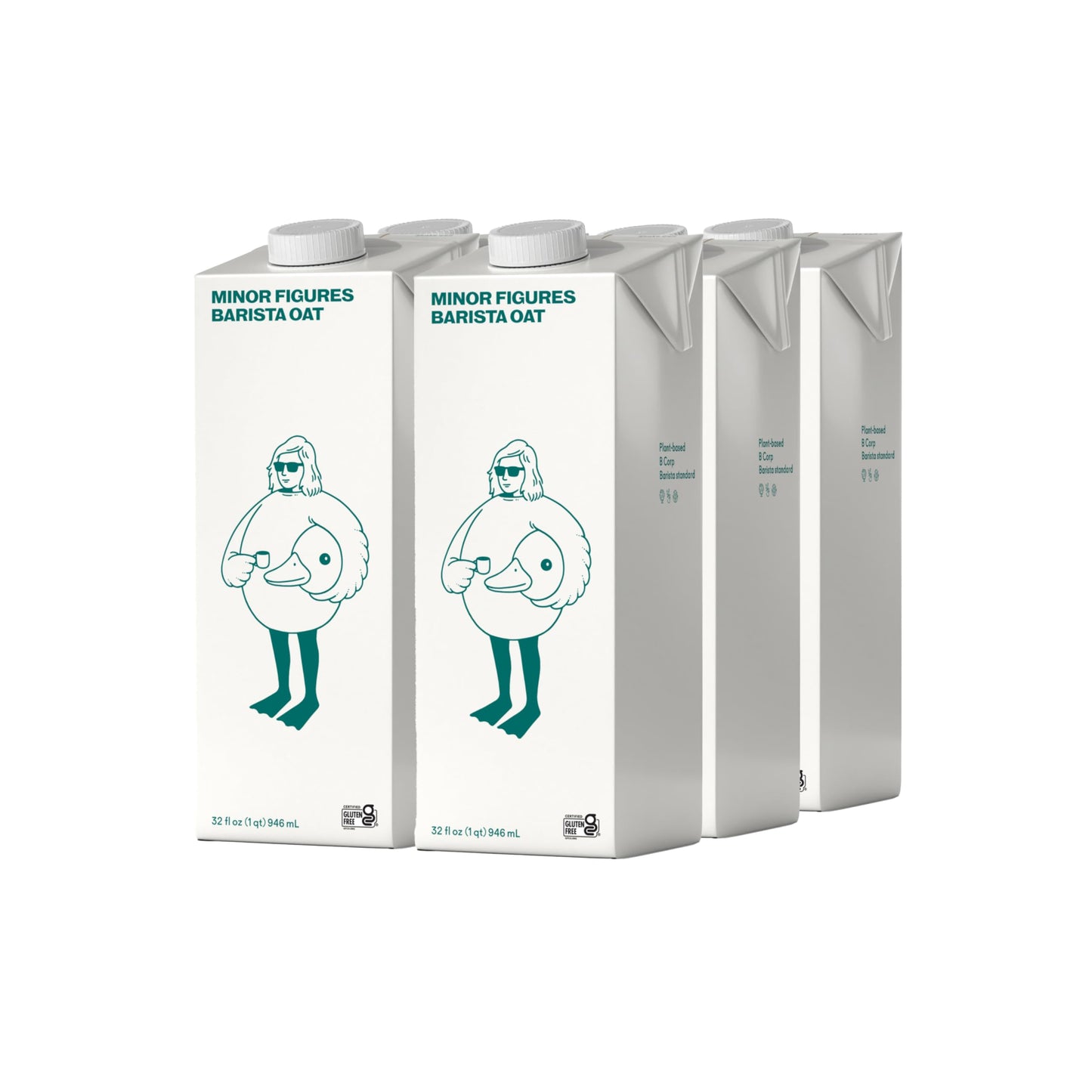 Minor Figures - Oat Milk - Standard - Barista Standard - 32 Oz - 6 Pack - Non Gmo - Plant Based - Vegan - Dairy Free - Shelf Sta