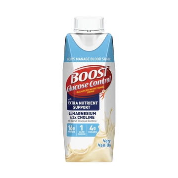 BOOST Nutritional Drinks Very Vanilla, 8 Fl Oz, Pack of 24, Extra Nutrient Support