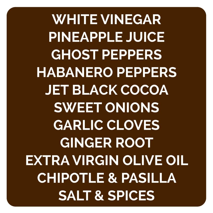 Queen Majesty Cocoa Ghost Hot Sauce 5Oz - All Natural Habanero & Ghost Pepper Condiment With Chipotle - Vegan, Low-Carb, No Suga