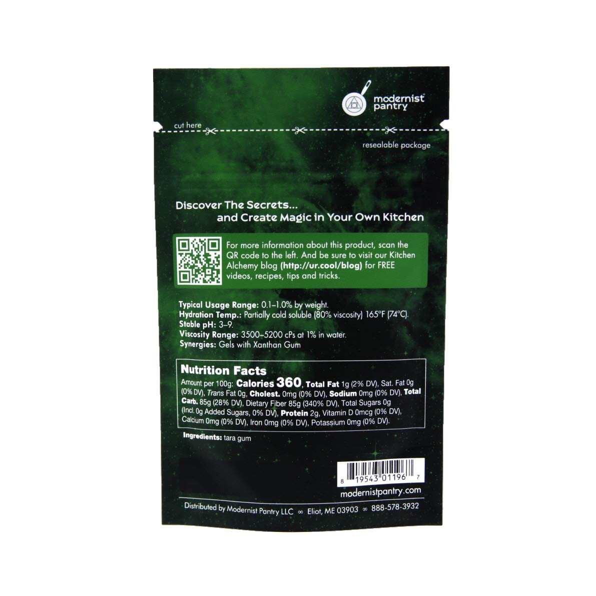 Pure Tara Gum Powder ⊘ Non-Gmo Gluten-Free Vegan Ou Kosher Certified - 50G/2Oz
