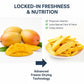 Freeze Dried Mangoe Chunks No Sugar Added 7.05OZ,Freeze Dried Fruit, Dried Mangoes, Fruit Snacks, Ideal for Infusing Drinks, Bak