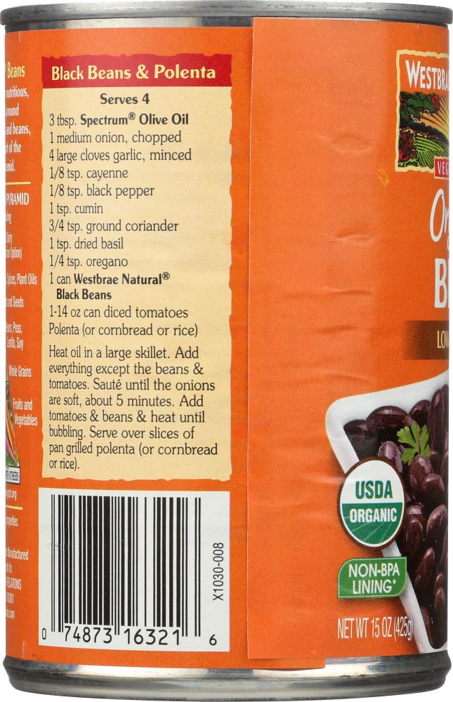 Westbrae Foods Black Beans Fat Free (12X15 Oz)