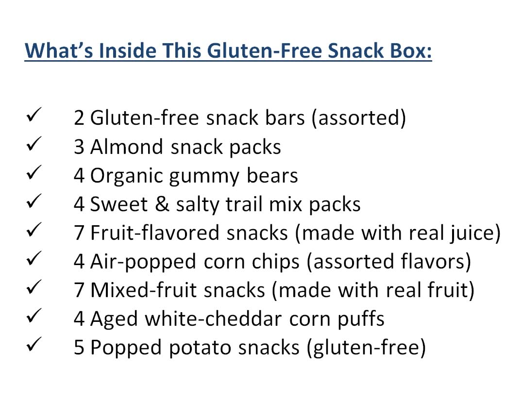 Foxy Fane Gluten-Free Snack Box - 40 Count Holiday Gift Pack with Chips, Nuts, Bars, Popcorn