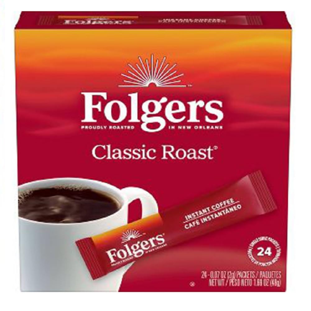 Folgers Classic Roast Instant Coffee Single Serve - 24 Packets (2 Count)