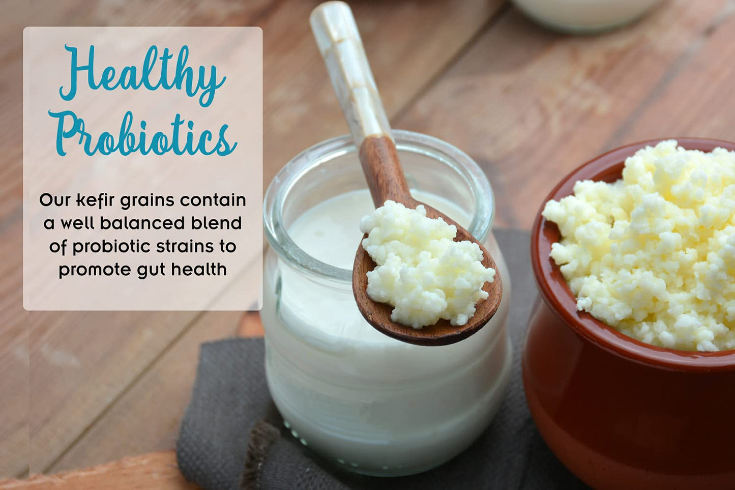 1 TBSP Milk Kefir Grains and eBook Milk Kefir Unleashed by Thomas Egbert - Fresh Live Active Probiotic Starter Cultures - Fusion
