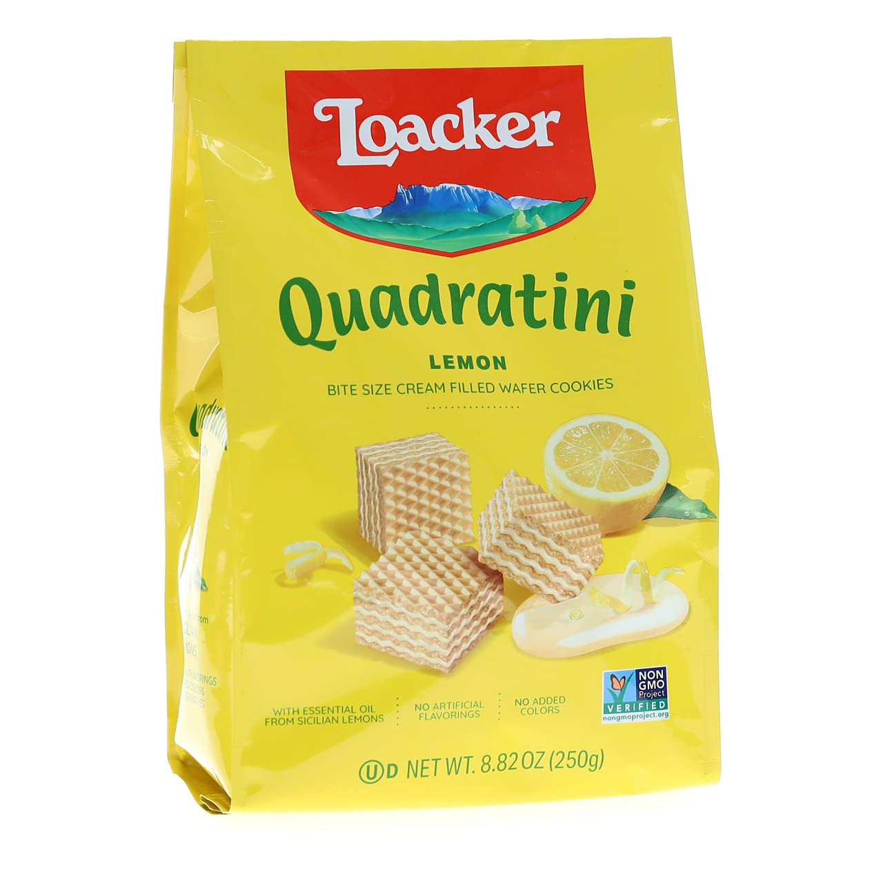 Loacker Quadratini Lemon Wafers, 8.83 Oz
