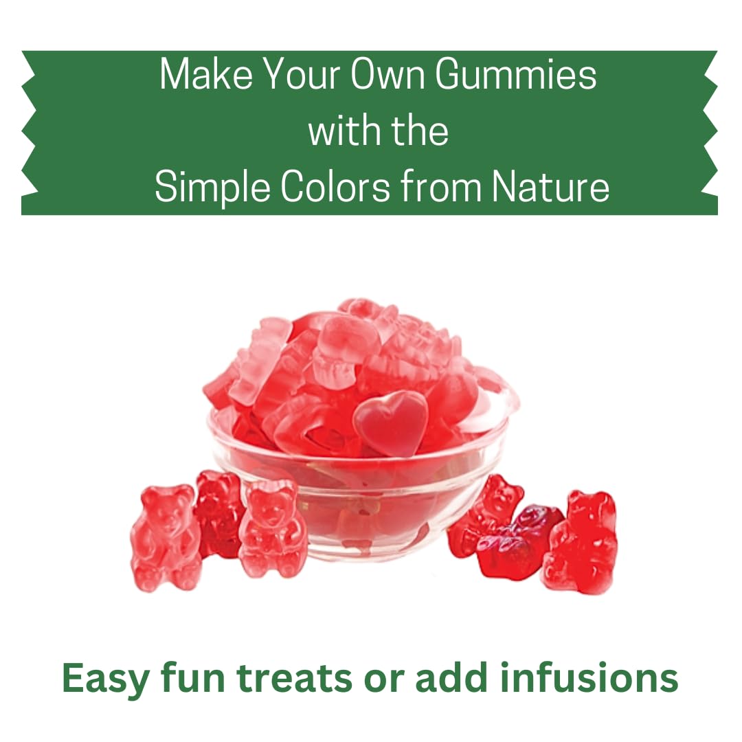 Simple Mixes Natural Gummy Mix, Strawberry, Lime, Cherry, Orange & Raspberry, Dye-Free, No Gluten or Fat, Kosher, (Variety, 5 Pa