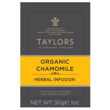 Taylors Of Harrogate Organic Chamomile Herbal Tea, 20 Count (Pack Of 6)