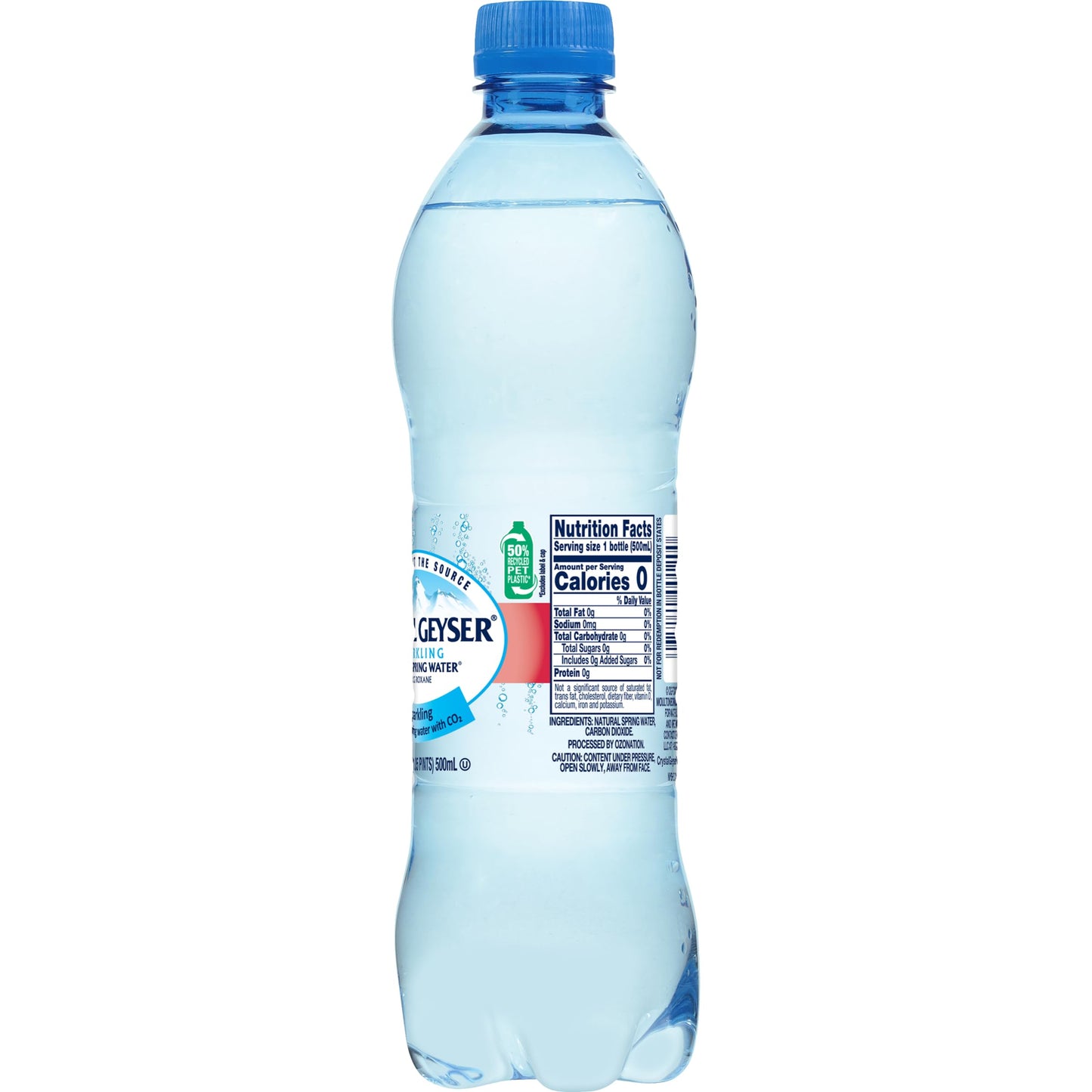 Crystal Geyser Sparkling Alpine Natural Spring Water, 24-Pack, 16.9oz Bottles, Zero Calories and No Sweeteners, Bottled at The S