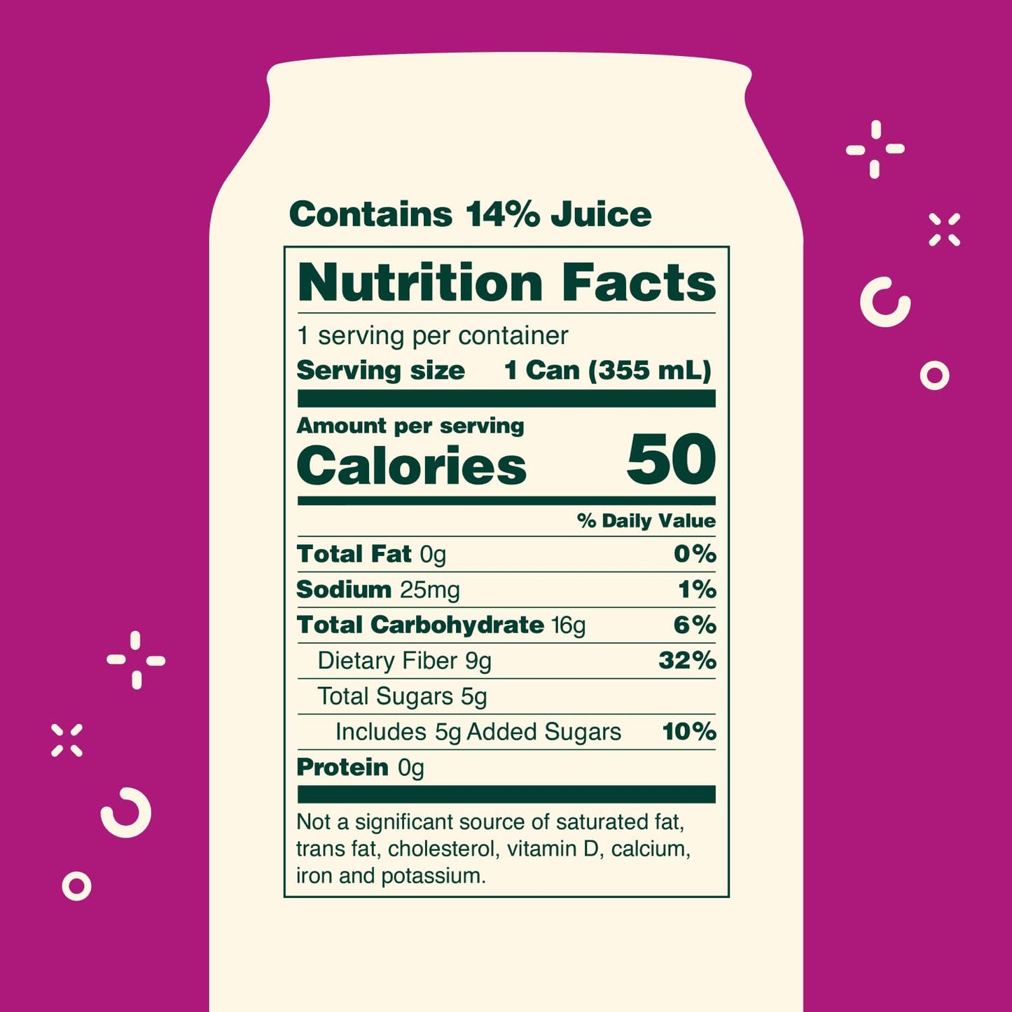OLIPOP Prebiotic Soda Pop, Crisp Apple, A New Kind of Soda Packed with Prebiotics, Fiber, and Botanicals, Gluten Free, Vegan, GM
