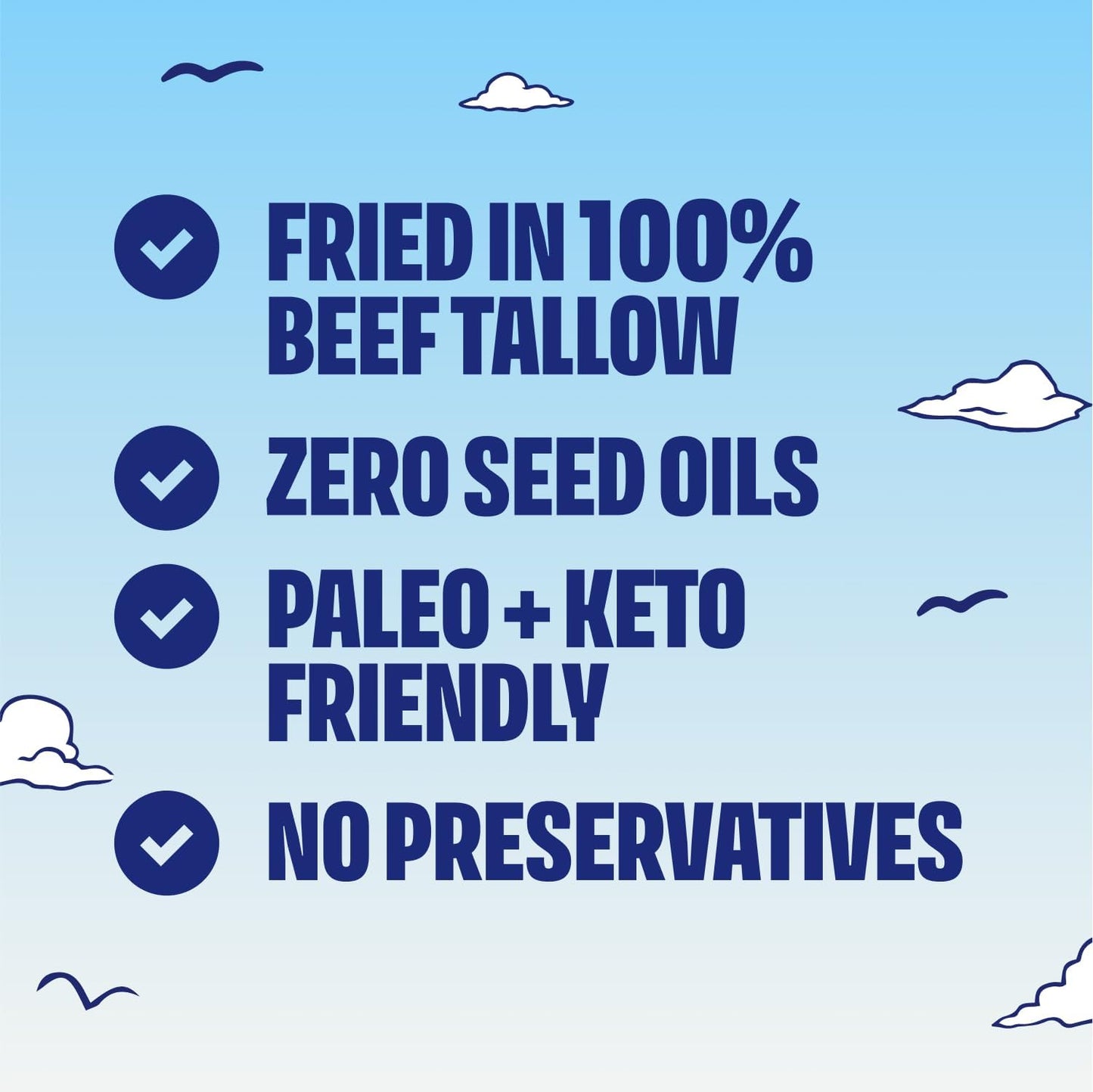 Tasty Nates Beef Tallow Potato Chips - Original Sea Salt, Fried in 100% Beef Tallow - Seed Oil Free Chips, Paleo Snacks for Adul