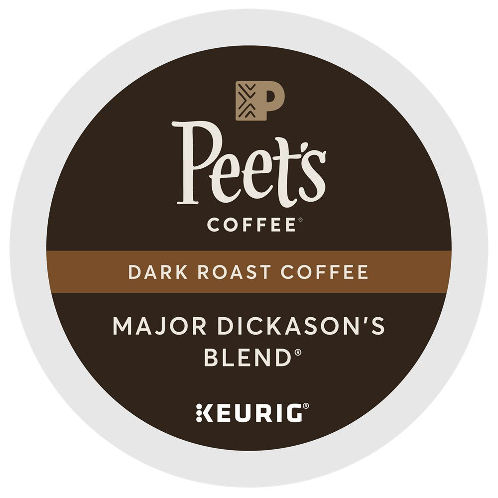 Peets Coffee Major Dickason Blend Single Cup Coffee, 40 Count for Keurig K-Cup Brewers
