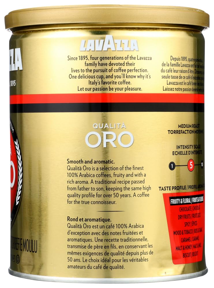 Lavazza Coffee Ground Qualita Oro, 4.41 Ounce (Pack of 2)