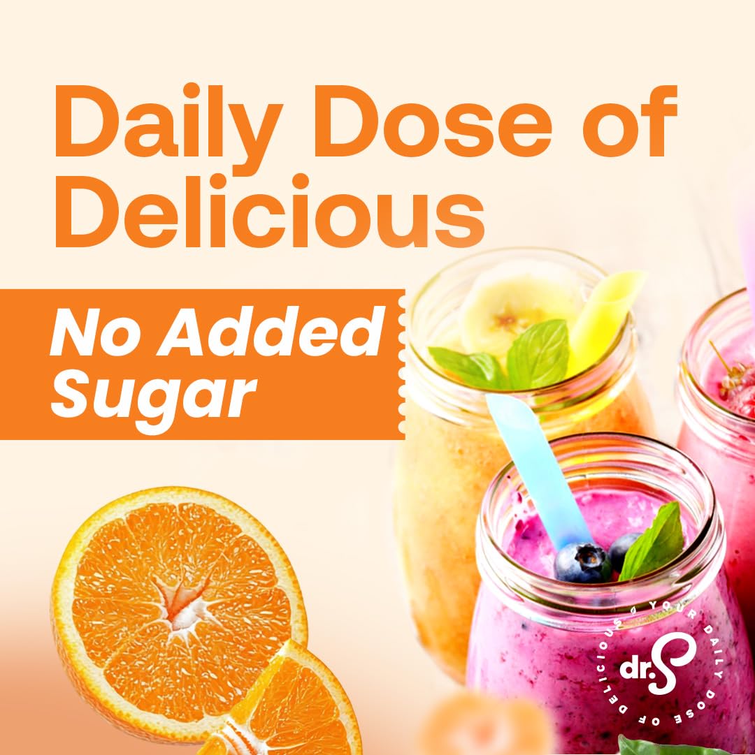 Dr. Smoothie 100% Crushed Orange Tangerine - No Added Sugar, Made With Real Fruits/Fruit Juice - Vegan, No Artificial Colors Or